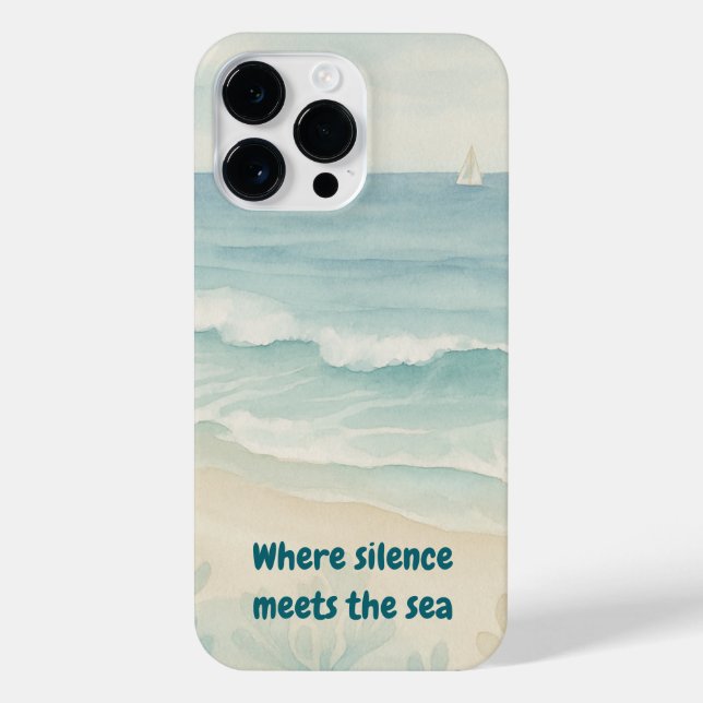 Still & Sea — Ocean-Inspired Painted  iPhone Case (Back)