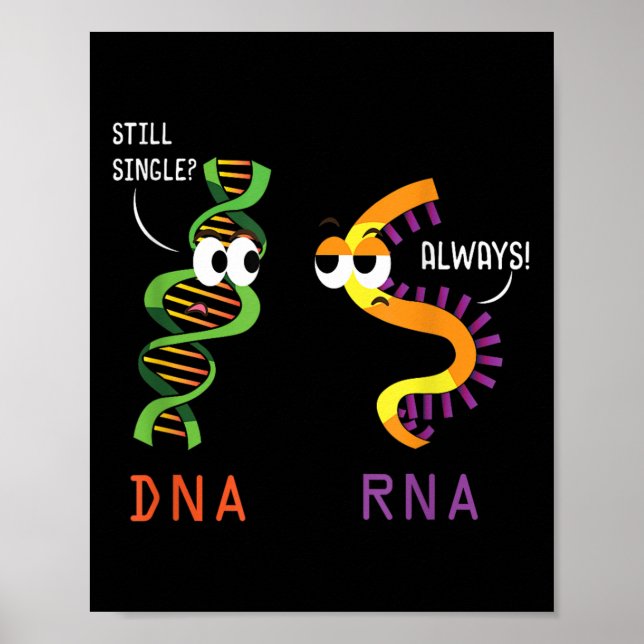 Still Single Dna Always Rna Funny Science Biology  Poster (Front)