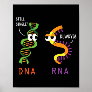 Still Single Dna Always Rna Funny Science Biology  Poster
