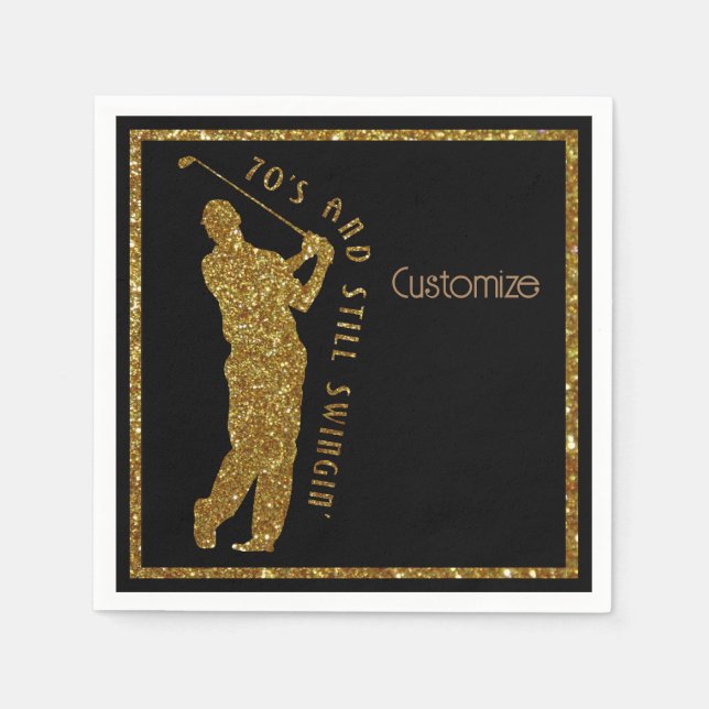 Still Swingin' Golfers 70 To 79 Napkin (Front)