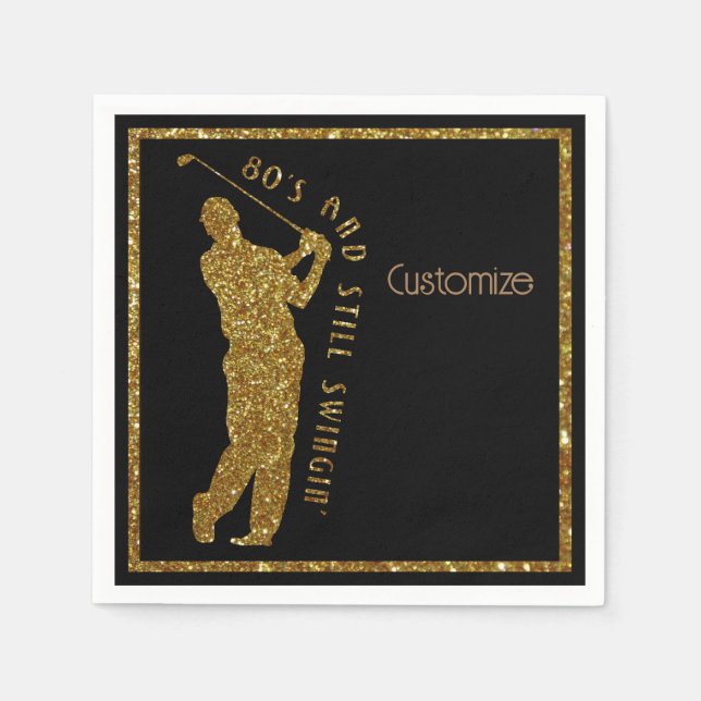 Still Swingin' Golfers 80 To 89 Napkin (Front)