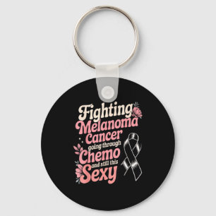 Still this support ribbon skin cancer awareness key ring