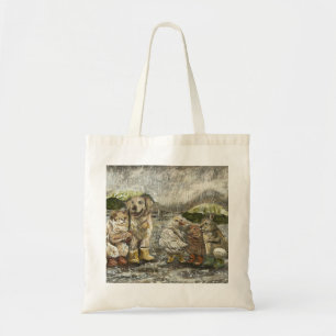 Still Together Whimsical Farmhouse Animals Rainy  Tote Bag