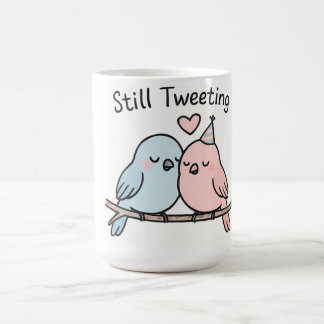 Still Tweeting Morphing Mug ,Couple Birds Design