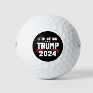 Still Voting Trump 2024 Patriotic American Flag Golf Balls