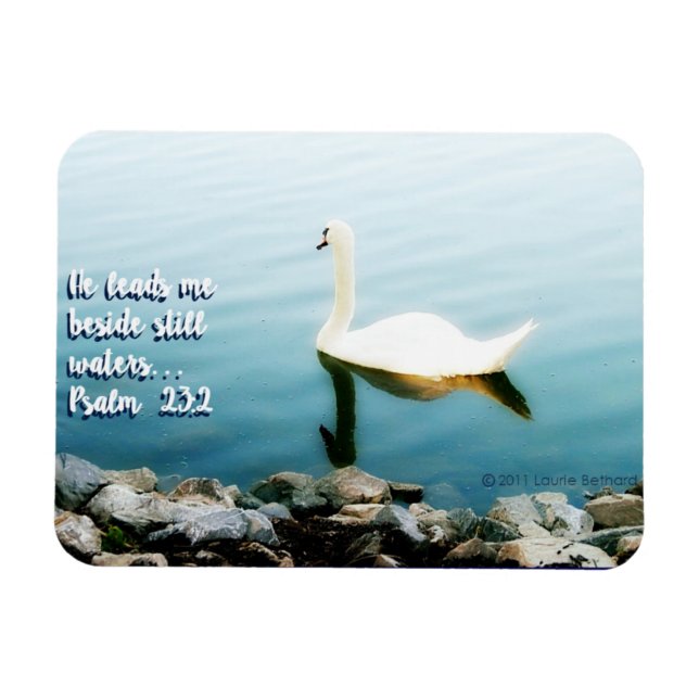 Still Waters Scripture Inspiration Photo Magnet (Horizontal)