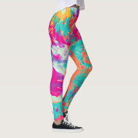 Still Wet Colourful Neon Splatter Paint Abstract