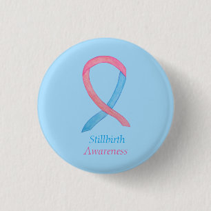 Stillbirth Awareness Ribbon Custom Art Pins