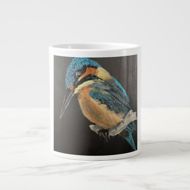 Stillness in Blue- Kingfisher Fine Art Mug (Front)