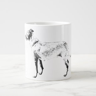 Stillness in Ink   Upright Dog Art Large Coffee Mug