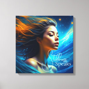 Stillness Speaks Meditation Celestial Art Canvas Print