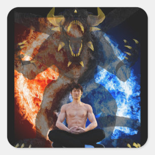 Stillness Square Sticker