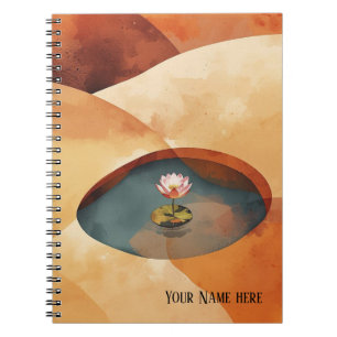 Stillness Within – Abstract Lotus Meditation Art Notebook