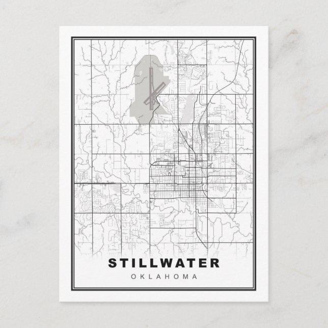 Stillwater Map Postcard (Front)