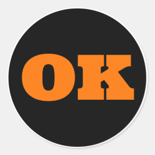 Stillwater (OK) - Black x Orange x White Classic Round Sticker