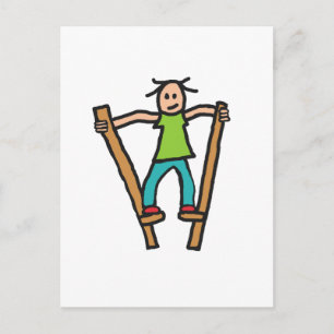 Stilt Walking Postcard