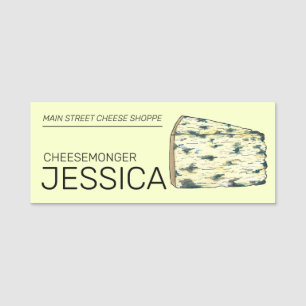 Stilton Blue Bleu Cheese Shop Cheesemonger Wedge Name Tag