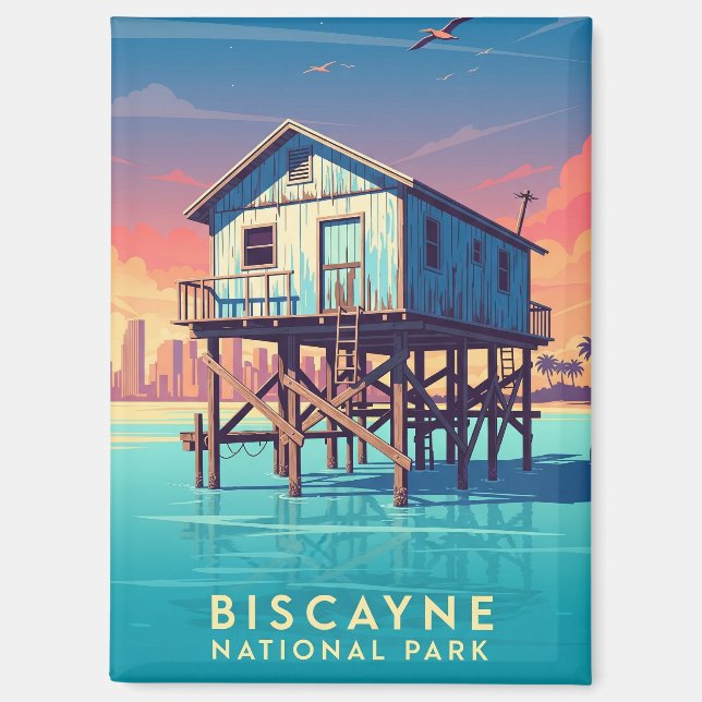 Stiltsville in Biscayne National Park Magnet (Front)