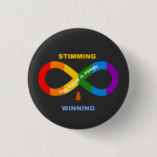 Stimming & Winning Neurodivergent Autism Awareness 3 Cm Round Badge
