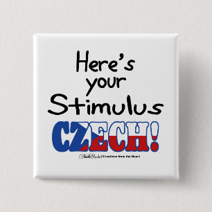 Stimulus Czech! 15 Cm Square Badge