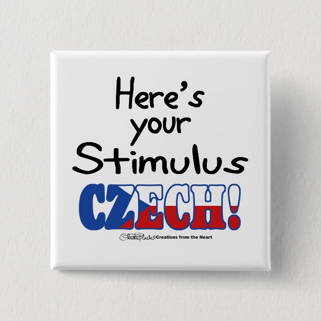 Stimulus Czech! 15 Cm Square Badge (Front)