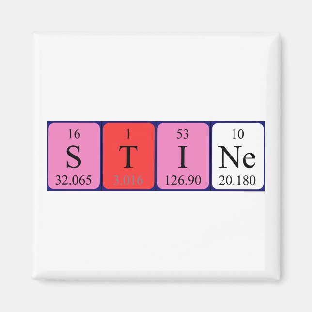 Stine periodic table name magnet (Front)