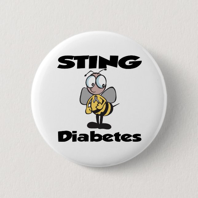 STING Diabetes 6 Cm Round Badge (Front)