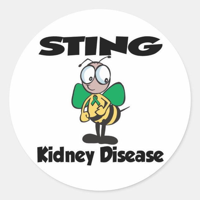 STING Kidney Disease Classic Round Sticker (Front)