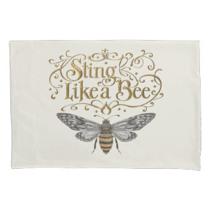 Sting Like A Bee Vintage Fairytale Girl Power Art Pillowcase