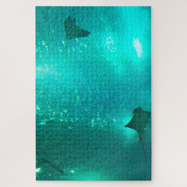 Sting Rays in an Aquarium. Jigsaw Puzzle (Vertical)