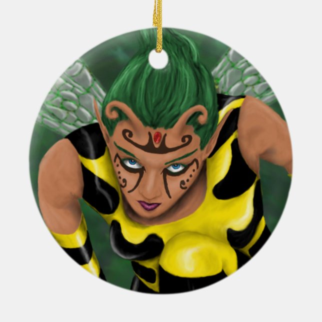 Stinger Ceramic Ornament (Back)