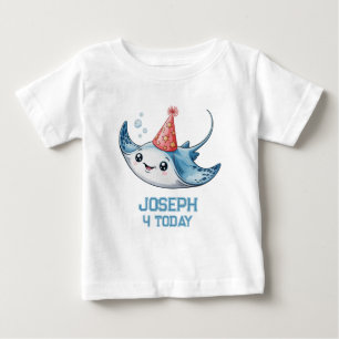Stingray Birthday Party Thank you Baby T-Shirt