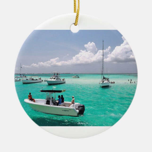 Stingray City Grand Cayman Islands Ornament (Front)