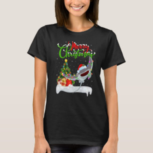 Stingray Fish Xmas Decoration Santa Stingray Chri T-Shirt