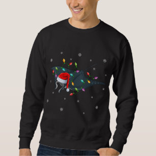Stingray Fish Xmas Lighting Reindeer Hat Stingray  Sweatshirt
