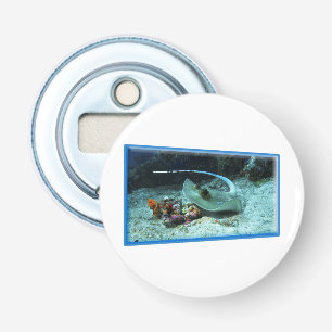 Stingray in motion - Photographic design Bottle Opener