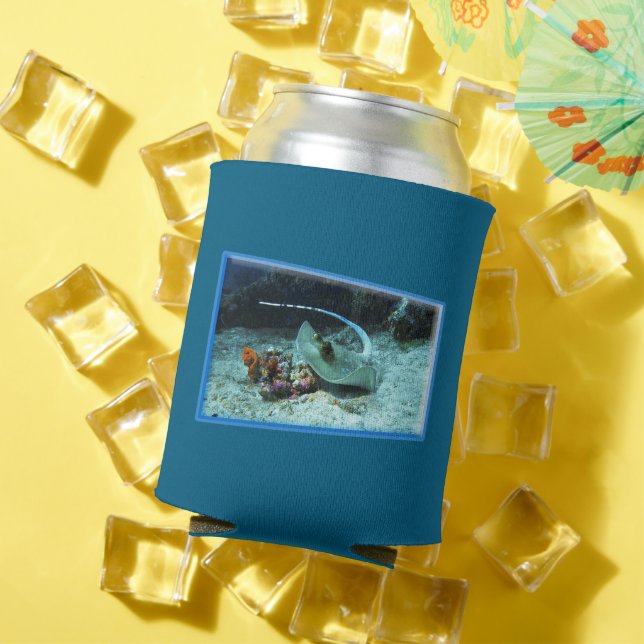 Stingray in motion - Photographic design |  Can Cooler (In Situ Summer)