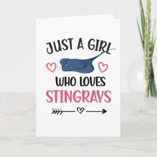 Stingray Lover Manta-Ray Sea Animal Stingray Girl Card