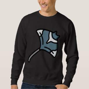 Stingray Manta Ray Retro Vintage Ocean Water Anima Sweatshirt