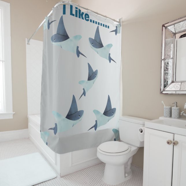 Stingray Ocean Adventure Shower Curtain (In Situ)
