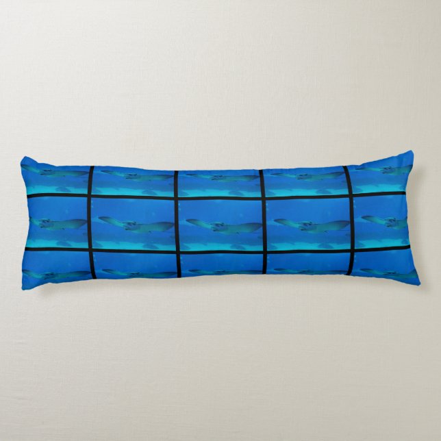 Stingray Swimming Under Water Body Cushion (Back)