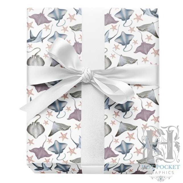 Stingrays and Starfish Wrapping Paper (Creator Uploaded)
