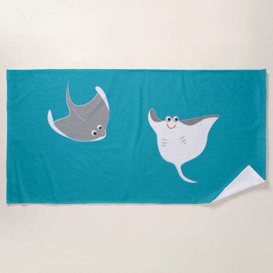 Stingrays Cartoon Beach Towel Zazzle Com Au