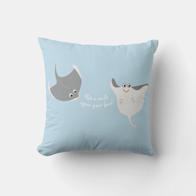 Stingrays Cartoon Cushion (Front)