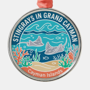 Stingrays in Grand Cayman Cayman Islands Metal Ornament