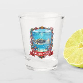 Stingrays in Grand Cayman Travel Shot Glass