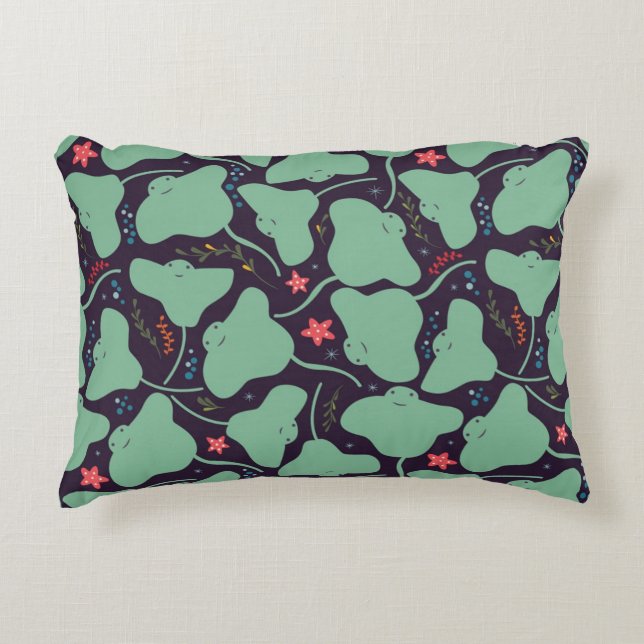 Stingrays Pattern Decorative Cushion (Front)