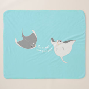 Stingrays Sherpa Blanket