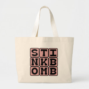 Stink Bomb, Smelly Prank Large Tote Bag