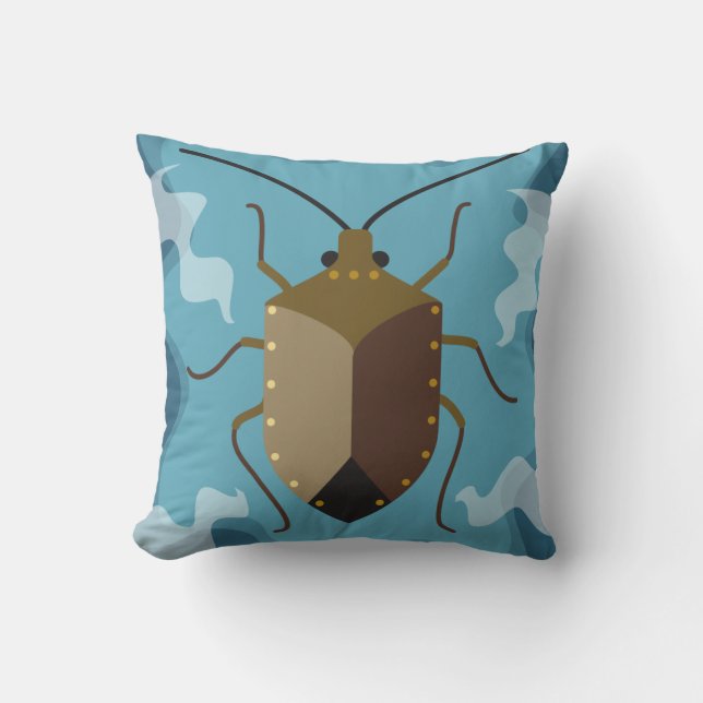 Stink bug and ladybug cushion (Front)